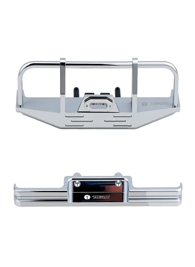TCRC Aluminum Front and Rear Bumpers Set for 1/18 HPI Venture18 Upgrade Parts,Chrome - Image 4